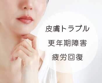 皮膚トラブル・更年期障害・疲労回復
